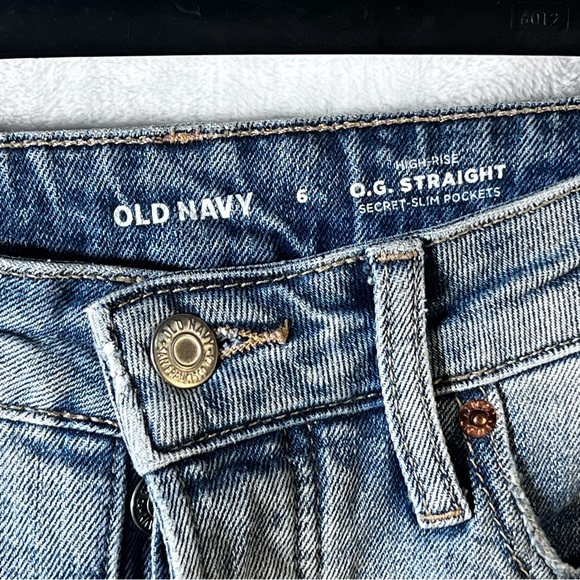 Women’s old navy size 6 high-rise o.g. Straight secret slim pocket jeans - Picture 5 of 8